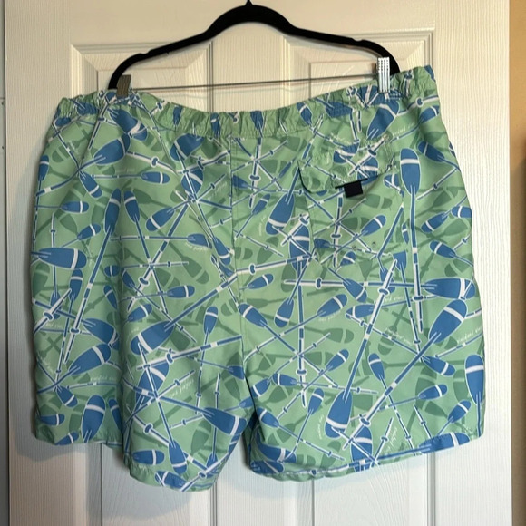 Vineyard Vines men’s green and blue lined swim trunks shorts size 2XL - Picture 6 of 10
